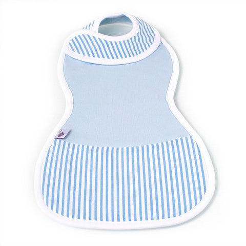 The Burpa Bib™ in Baby Blue/Saturday Seersucker