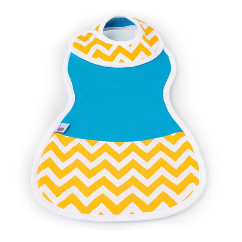 The Burpa Bib™ in Brightest Blue/Chic Chevron