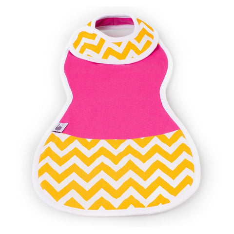 The Burpa Bib™ in Hot Pink/Chic Chevron